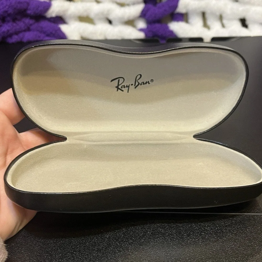 Ray Ban Glasses Clamshell Case Eyeglasses Black Sunglasses Hard Case Only